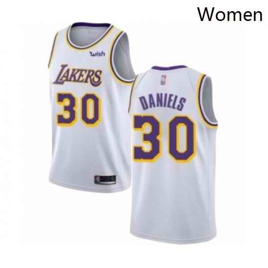 Womens Los Angeles Lakers 30 Troy Daniels Authentic White Basketball Jersey Association Edition